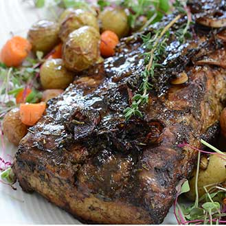 Pork Loin In Balsamic and Red Wine Recipe | Steaks and Game