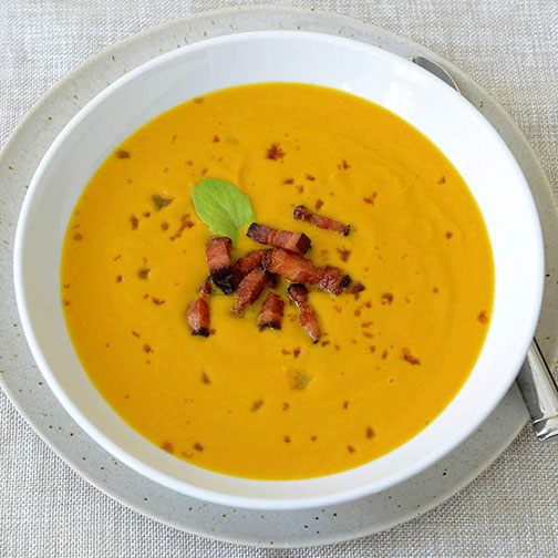 Creamy Squash, Prosciutto and Bacon Soup Recipe Photo [1]