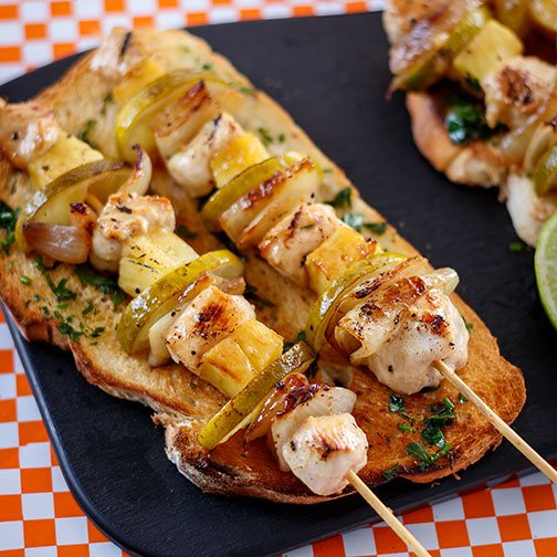 Grilled Chicken Breasts and Pineapple Kebabs Recipe Photo [1]