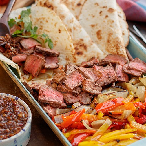 Mole Skirt Steak Fajitas Recipe Photo [1]