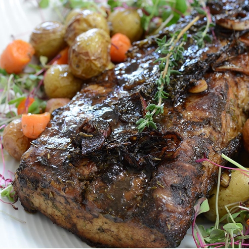 Pork Loin In Balsamic and Red Wine Recipe | Steaks and Game Photo [1]