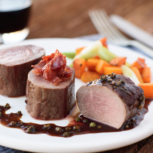 Seared Venison Tenderloin in Peppercorn Sauce Recipe Photo [1]
